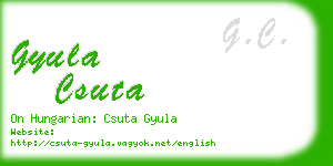gyula csuta business card